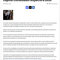 El mercado transaccional de Argentina ms que triplica en 2024 el capital movilizado respecto a 2023